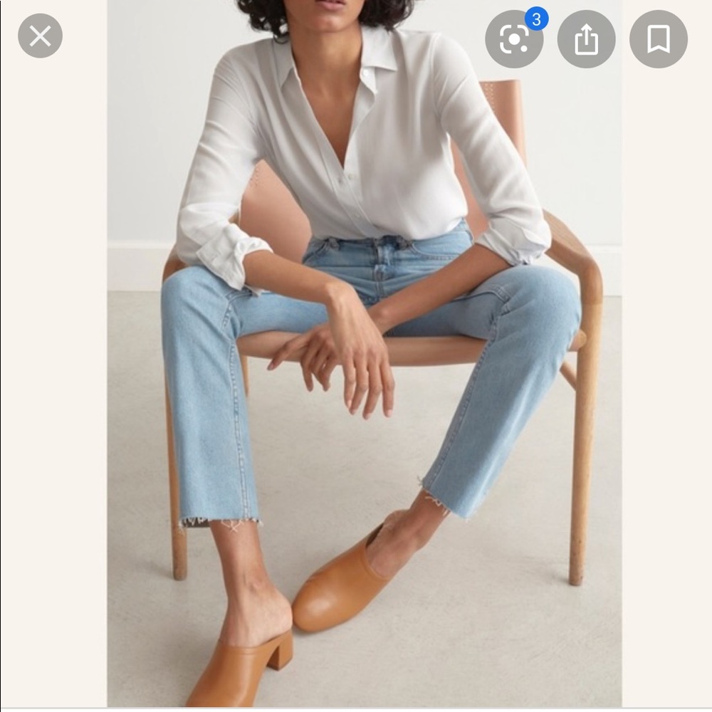 Everlane The Day Heel Mule in Camel